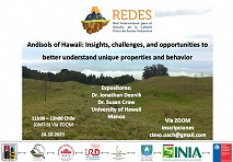 Proyecto Redes invita a charla sobre suelos andisoles de Hawai 