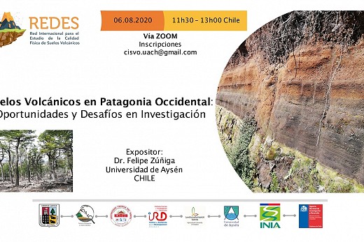 Proyecto Redes invita a seminario sobre suelos volcánicos de la Patagonia Occidental