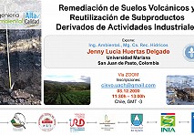 Invita a charla sobre remediación y reutilización de subproductos en el contexto de suelos volcánicos 