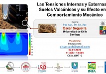 Realizarán charla sobre la relación entre las tensiones de los suelos volcánicos y su efecto en el comportamiento mecánico 