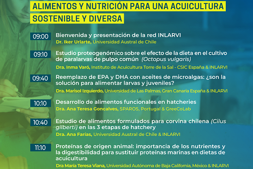Núcleo INLARVI de la UACh invita a Taller Internacional que contará con expertas en nutrición de Chile, México, Portugal y España